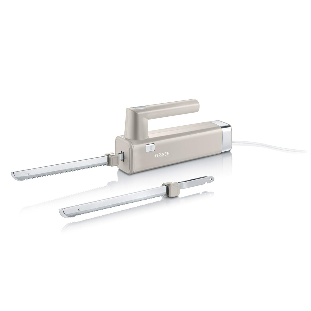 GRAEF. Elektromesser EK508, taupe, elektrisches Brotmesser für die Küche, elektrisches Fleischmesser
