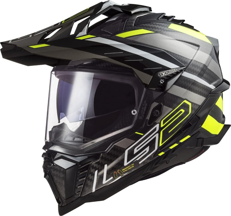 LS2, Crosshelme motorrad Explorer Edge black yellow 06, XS XS Black yellow, XS Black yellow