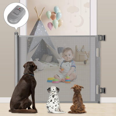 MYPIN Sicherheitsgitter für Treppen, einziehbar, für Babys und Hunde (0 bis 140 cm), Sicherheitsgitt