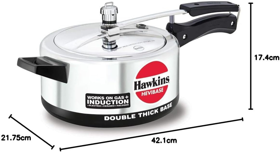 Hawkins Hevibase IH35 Schnellkochtopf, Aluminum, Silver 3.5 Liters, 3.5 Liters
