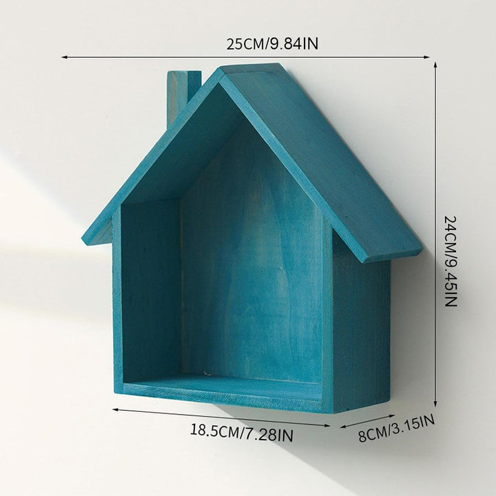 Holzbox Hausform | Regalbox Hausform | Wandregale In Hausform | Setzkasten Haus | Wanddekoration Kin