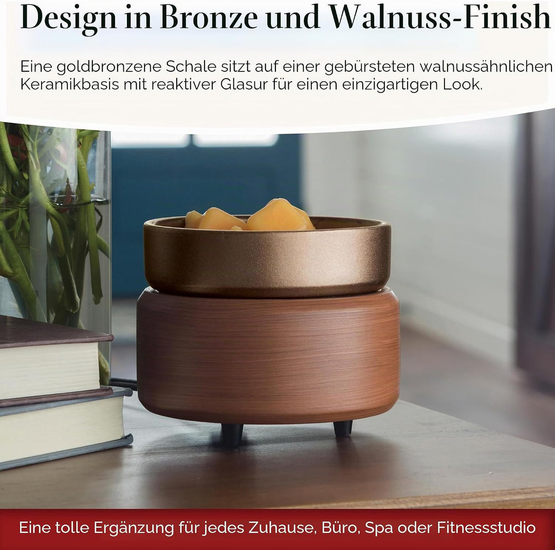 CANDLE WARMERS ETC 2 in 1 Kerzen- und Duftwärmer zum Erwärmen von Duftkerzen oder Wachsschmelzen und