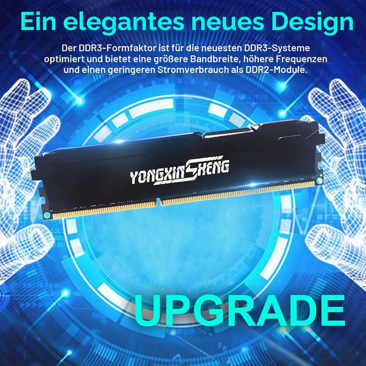 DDR3 16GB Kit (8GBx2) Desktop RAM 1600MHz PC3-12800 UDIMM Non-ECC Unbuffered 1.5V 2Rx8 Dual Rank 240