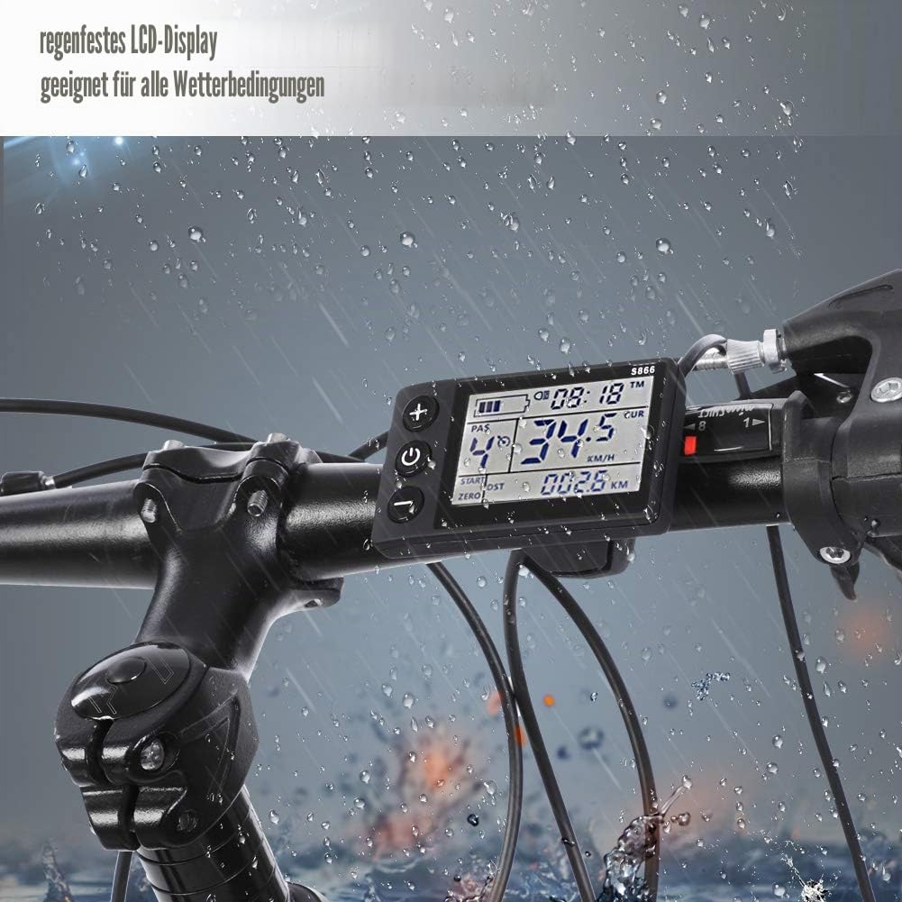 24 V-36 V / 36 V-48 V, 250 W / 350 W, bürstenloser E-Bike-Controller, mit LCD-Display, wasserdicht,