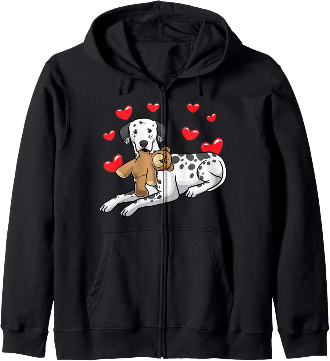 Dalmatiner Kuscheltier Hund und vielen Herzen Dalmatinac Kapuzenjacke