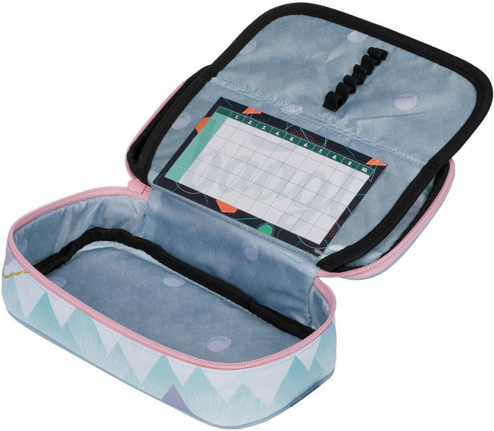 Baagl Federmäppchen Turnbeutel Set 2-teilig Mädchen Schule Gymsack - Moon | Mäppchen Sportbeutel Fed