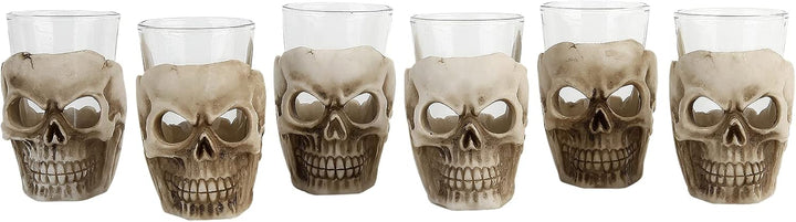 Nemesis Now Six Shooter Skulls Schnapsgläser 14cm Elfenbein 7 Stück (1er Pack) Beige, 7 Stück (1er P