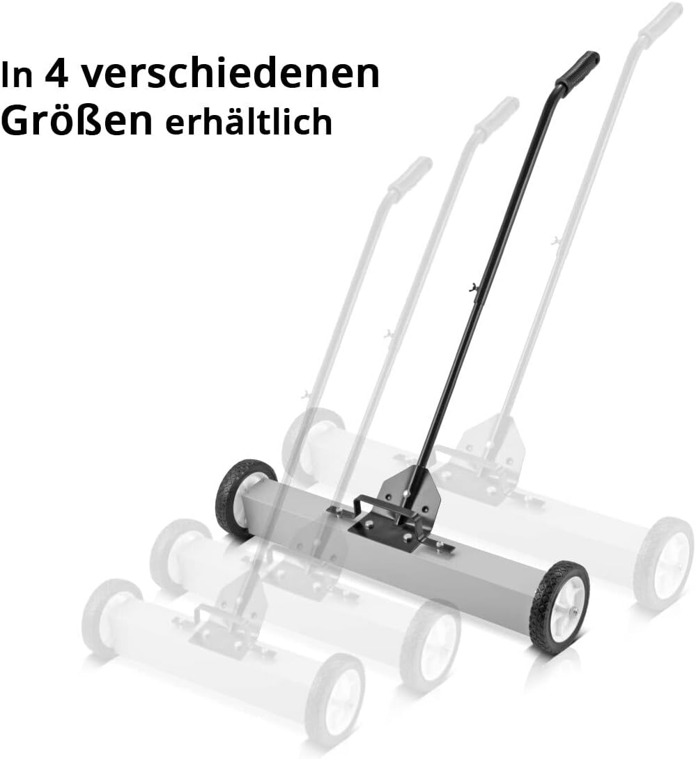 STAHLWERK Magnet-Bodenkehrer MBK-30 ST mit 762 mm Breite und 20 kg Fassungsvermögen, Magnetbesen/Spä