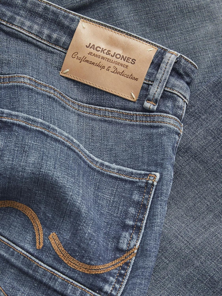 JACK & JONES Male Slim Fit Jeans mit geradem Bein JJITIM JJDAVIS JJ 974 SN Slim Fit Jeans mit gerade