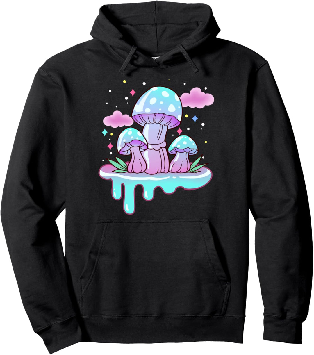 Pastell Goth Kawaii Pilze Pullover Hoodie