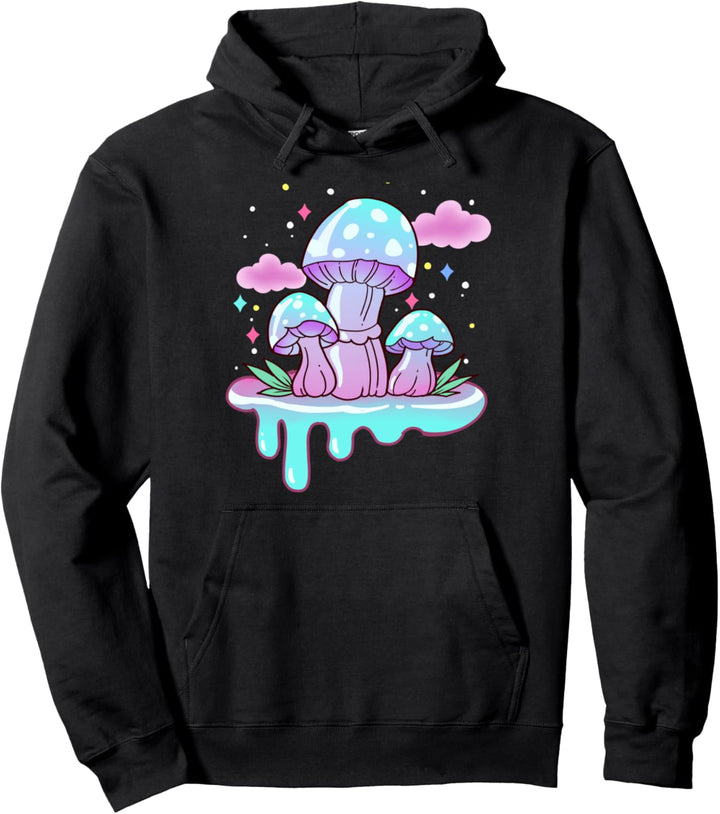 Pastell Goth Kawaii Pilze Pullover Hoodie