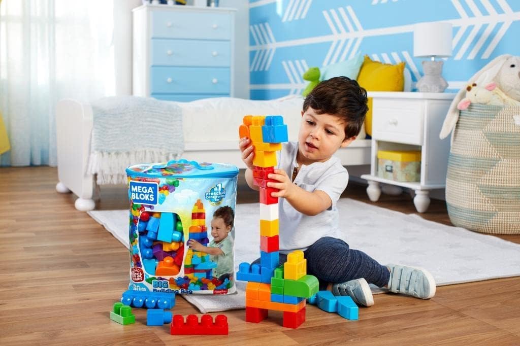 Mattel Mega Bloks First Builders Bausteinebeutel Large 80 Teile
