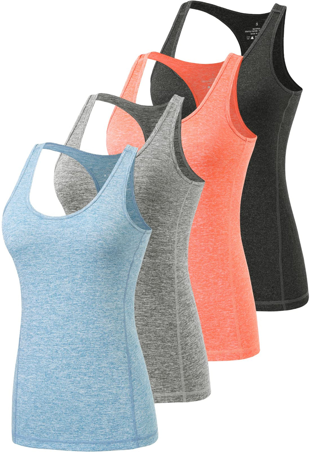 vislivin Sport-Tanktops für Damen Racerback Yoga Athletic Tanks Frauen Lauftraining Gym Unterhemd -