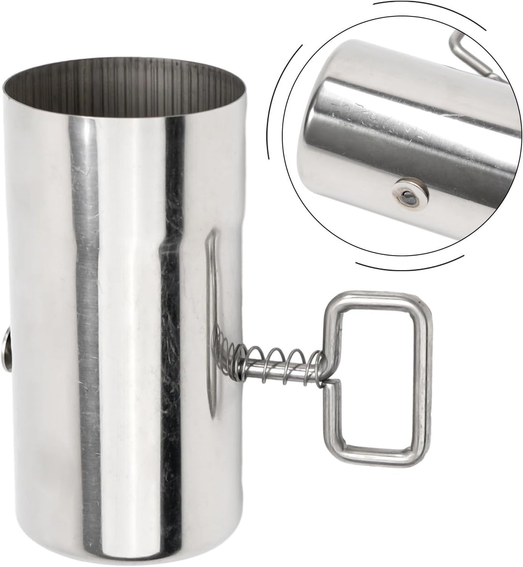 Ofenrohr für den Aussenbereich, 60 mm Edelstahl-Kaminrohr mit verstellbarem Dämpfer, Outdoor-Ofen, K