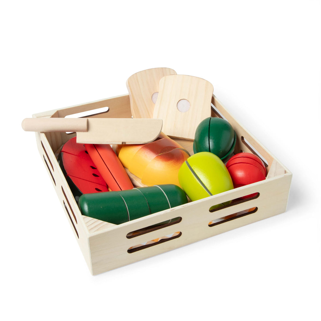 Melissa & Doug Schneiden von Essen aus Holz | Fantasiespiel | Essensspiel | 3+ | Geschenk für Jungen