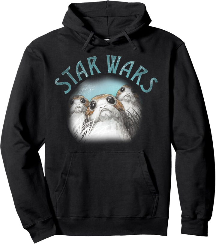 Star Wars The Last Jedi Porg Trio Portrait Pullover Hoodie
