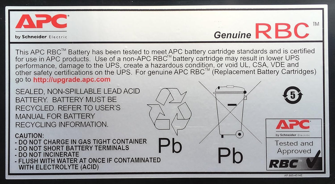 APC APCRBC123 - Ersatzbatterie für Unterbrechungsfreie Notstromversorgung (USV) von APC - passend fü