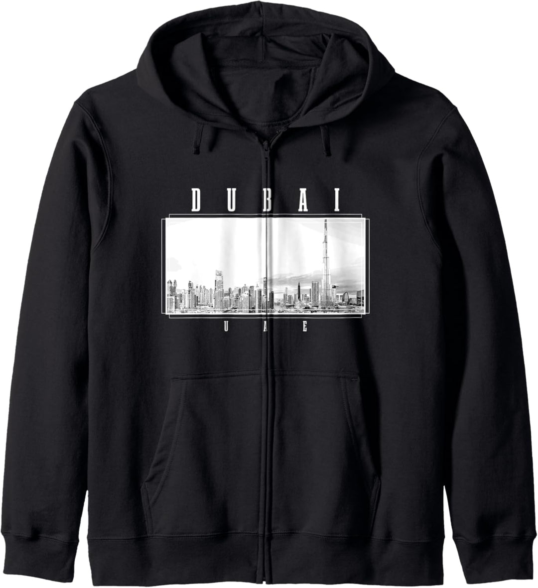 Dubai UAE Vintage Souvenir Skyline Dubai Kapuzenjacke