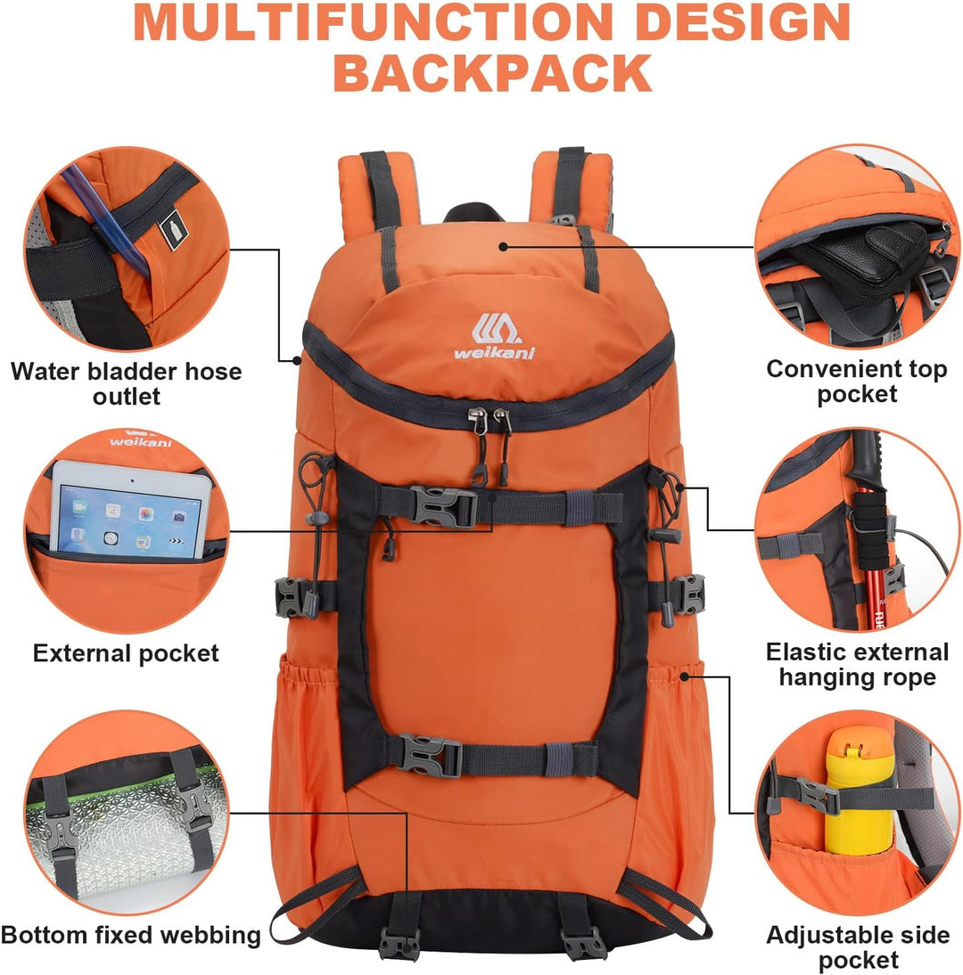 jianyana Wanderrucksack 30L Trekkingrucksack Reiserucksack Wasserdichter Campingrucksack für Wandern