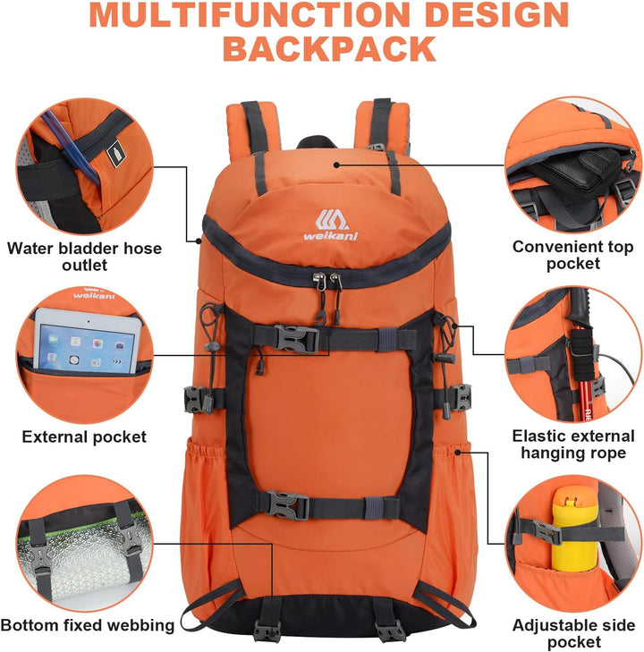 jianyana Wanderrucksack 30L Trekkingrucksack Reiserucksack Wasserdichter Campingrucksack für Wandern