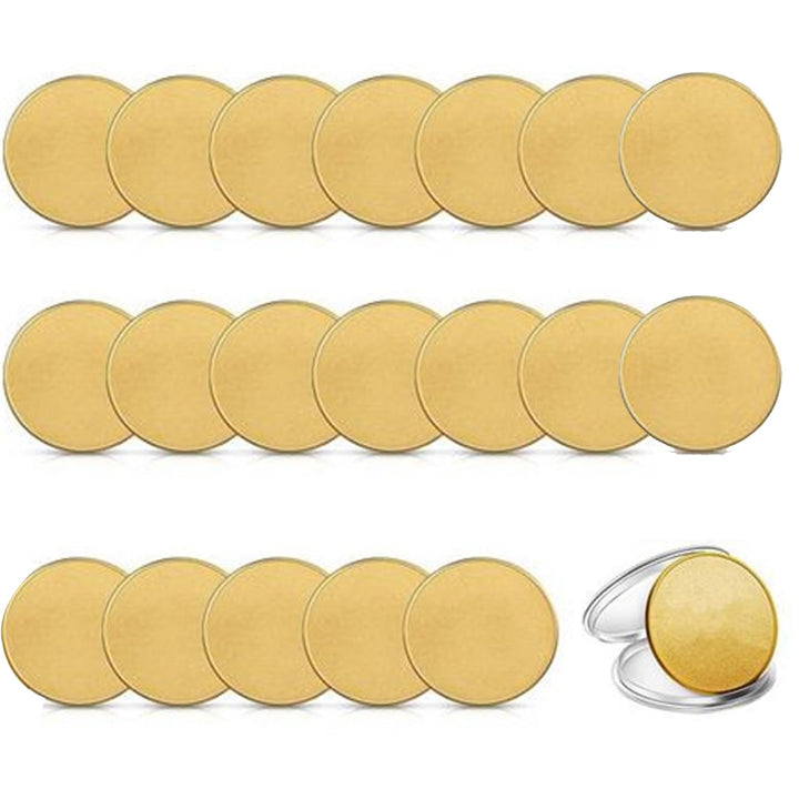 20 Stück Messing Rohling Münze, 40MM DIY Brass Coin, TOOSOAR Material für Faserlaser-Gravurmaschine