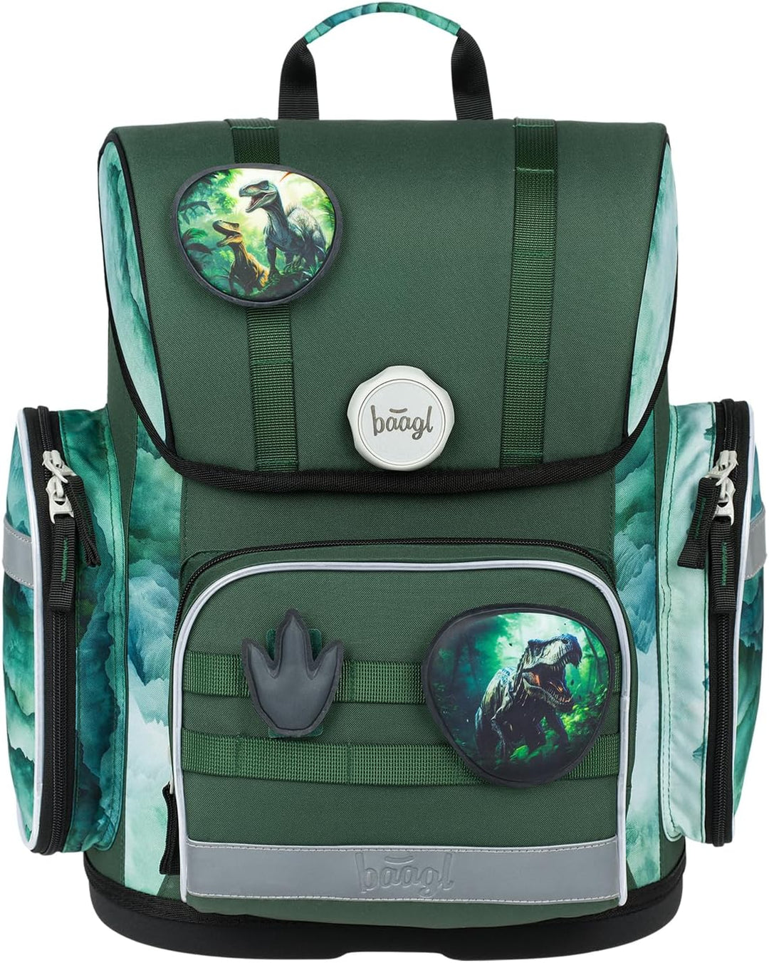 Baagl Schulranzen Jungen Set 5 Teilig (Ergo Schultasche für 1. Klasse, Mäppchen, Turnbeutel, Schürze