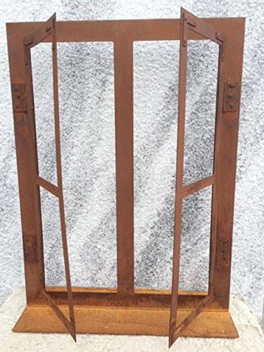 Deko-Fenster 45 x 33 cm zum Öffnen Rost Edelrost Metall + Original Pflegeanleitung von Steinfigurenw