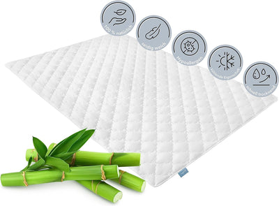 XDREAM Bambus Sommersteppdecke | 100% Baumwolle | leichte Bambusfüllung ideal für den Sommer | wasch