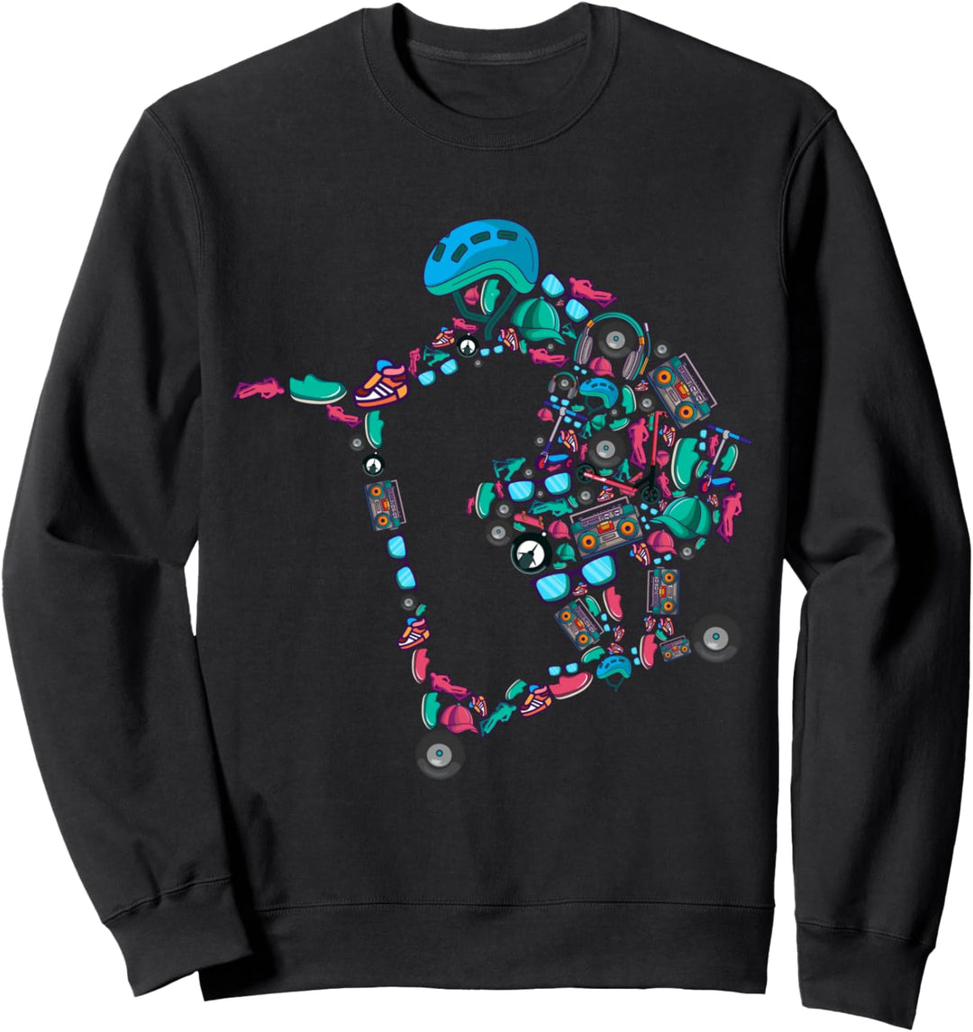 Scooter Stunt Roller E-Roller Kinder & Jungen Sweatshirt