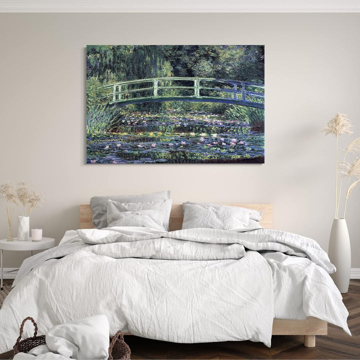 Leinwand (80x60cm): Claude Monet - Seerosen und japanische Brücke 80x60 cm, 80x60 cm