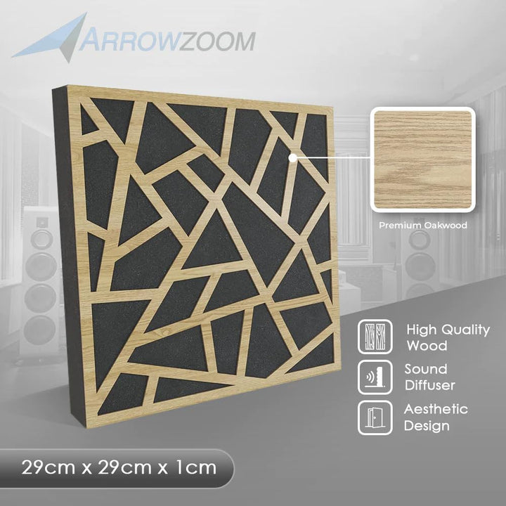 Arrowzoom 12 Diffus PROFI Akustische Holzplatte Absorbieren Aufnahmestudio Höhe Dichte Lärmminderung