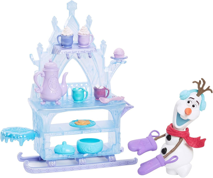 Mattel Disney Die Eiskönigin Olaf-Puppe mit Zubehör, Leckereien-Schlitten mit Olaf-Puppe, Verkaufswa