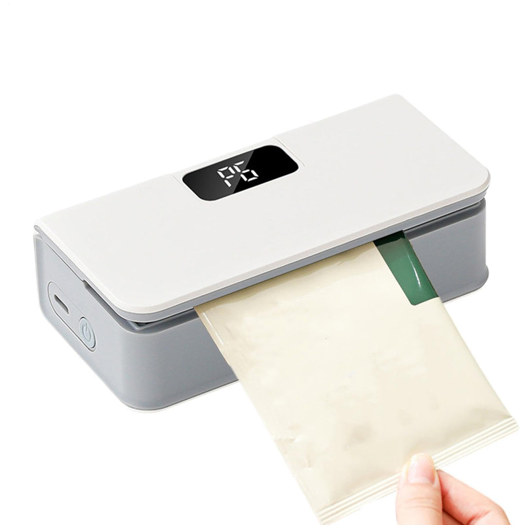 Mini Bag Sealer with Cutter And Magnet, 2 in 1 Portable Magnetic Snack Bag Sealer for Fridge Food St