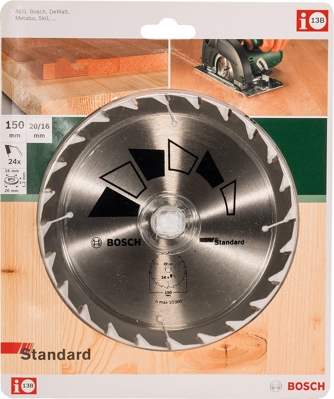 Bosch 2609256806 DIY Kreissägeblatt Basic 150 x 2.2 x 20/16,Z24, 150 x 2.2 x 20/16,Z24