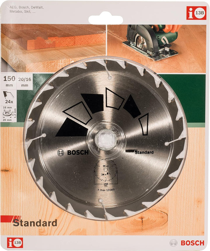 Bosch 2609256806 DIY Kreissägeblatt Basic 150 x 2.2 x 20/16,Z24, 150 x 2.2 x 20/16,Z24