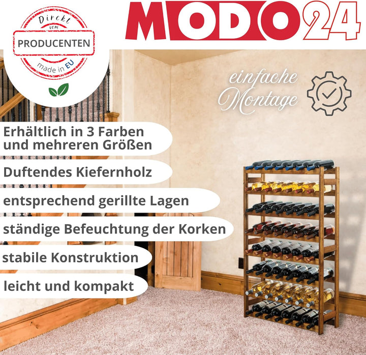Flaschenregal, Weinregal Holz für 32 Flaschen, Weinschrank, Weinständer, Getränkeregal, Weinflaschen