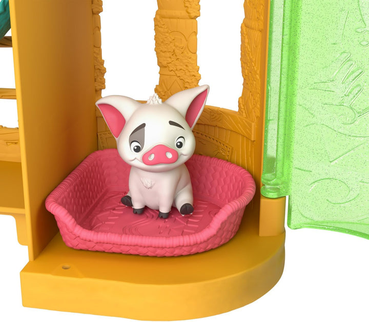 Mattel Disney Princess Toys, Moana Storytime Stackers Puppenhaus mit Moana Kleiner Puppe, 1 Tierfreu