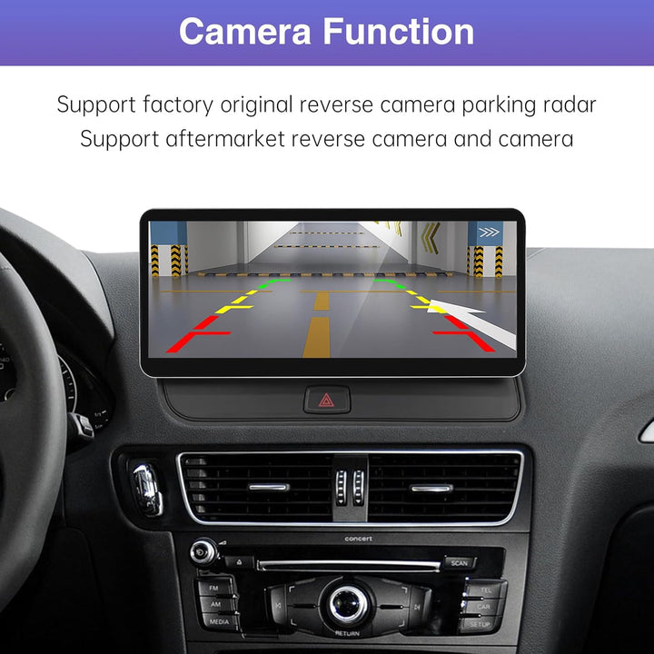 Road Top 12,3 Zoll Autoradio Drahtlos CarPlay Touchscreen für Audi Q5 2009-2017 Jahr mit 2GMMI, Auto
