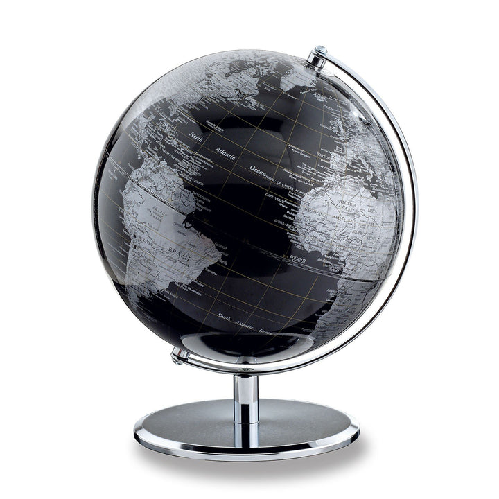 emform Tischglobus Darkchrome Planet, Aluminium & Kunststoff, 250 x 300 mm, Darkchrome