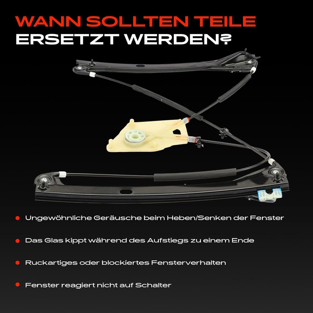 Frankberg Elektrisch Fensterheber Ohne Motor 2/3-Türer Vorne Links Kompatibel mit Polo 6R 6C Polo Va