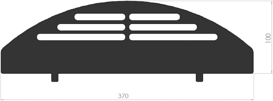 Kaminrost/Stehrost 370 x 100 x 8 mm passend für Haas+Sohn ** Kaminöfen inkl. Modellübersicht - Asche