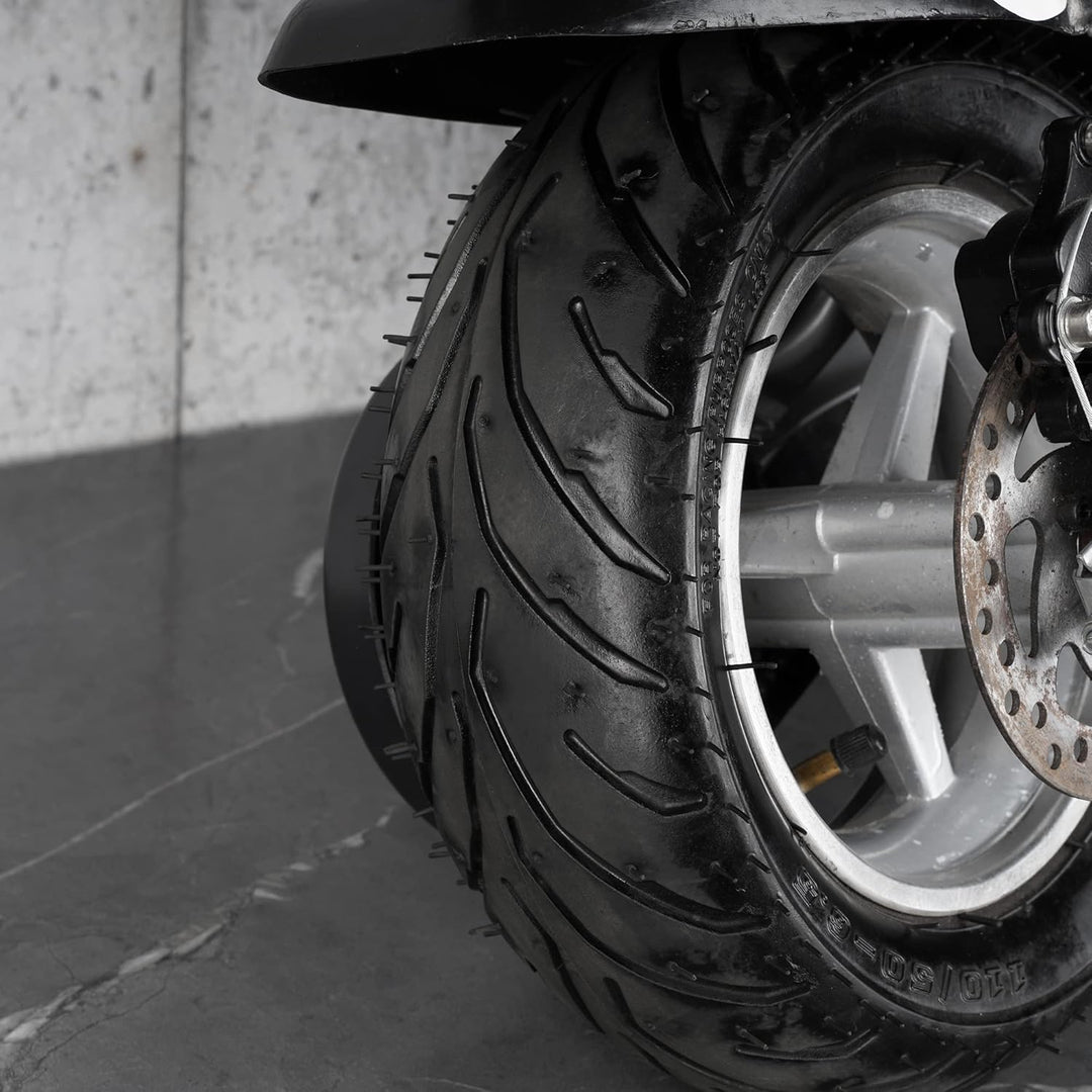 JIAYAN 110/50-6,5 Hinterreifen und Schlauch mit TR87 abgewinkeltem Ventilschaft für 47 cc 49 cc Kids