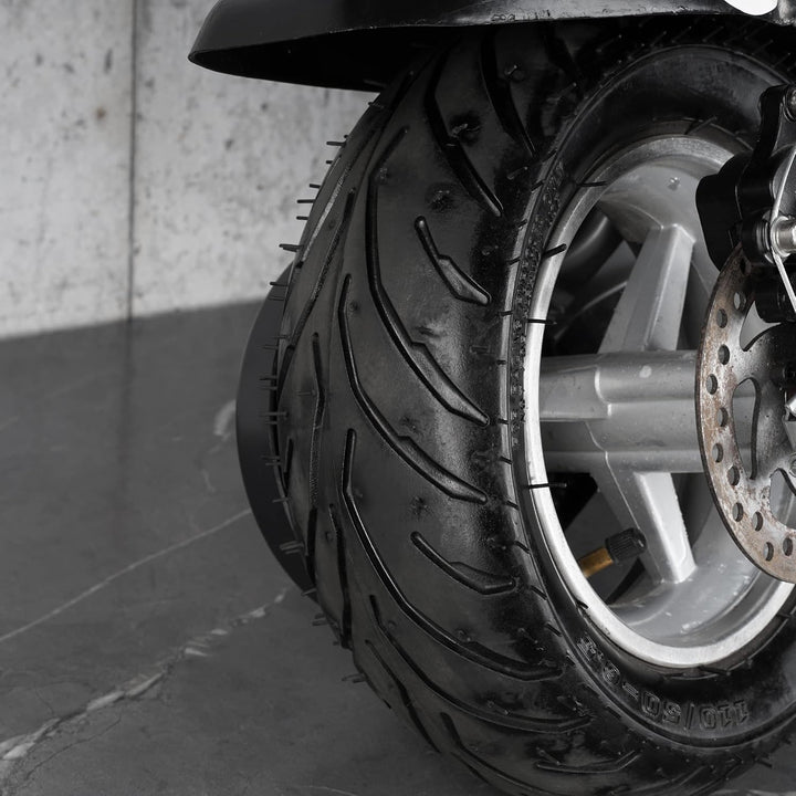 JIAYAN 110/50-6,5 Hinterreifen und Schlauch mit TR87 abgewinkeltem Ventilschaft für 47 cc 49 cc Kids