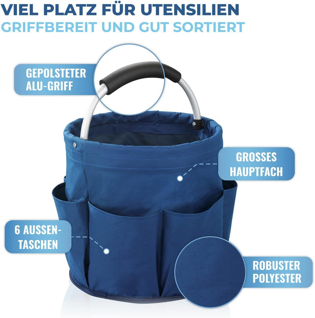 Maximex Reinigungs Caddy, 2er Set, Putztasche mit 6 Aussenfächern, 16 l Hauptfach, Organizer für Put