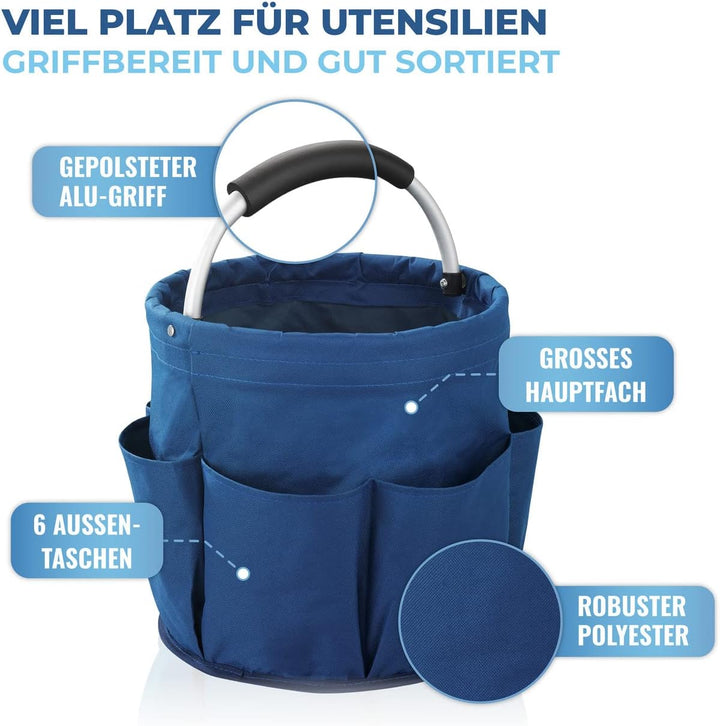 Maximex Reinigungs Caddy, 2er Set, Putztasche mit 6 Aussenfächern, 16 l Hauptfach, Organizer für Put
