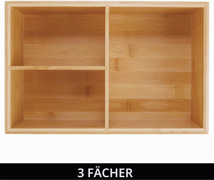 mDesign Deckelhalter – praktischer Küchen Aufbewahrungskorb mit DREI Fächern zur Aufbewahrung von De