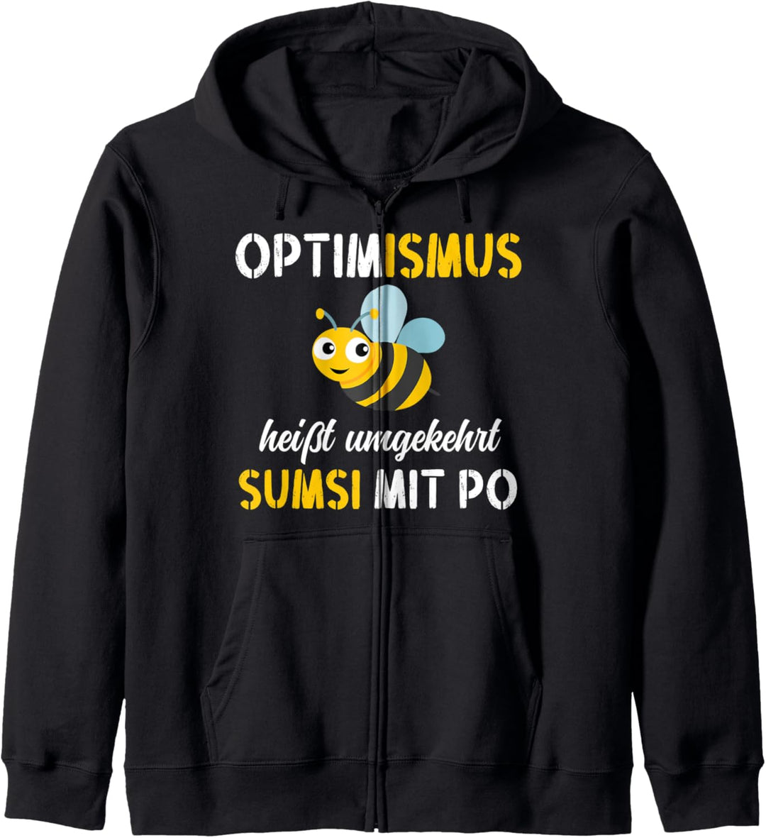 Sumsi mit Po Optimismus - Lustiges Honig Imker Spruch Bienen Kapuzenjacke