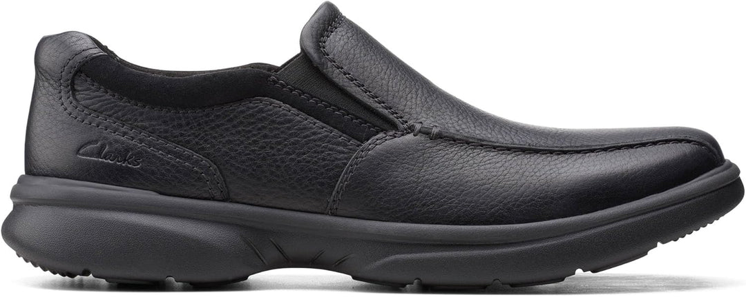 Clarks Herren Bradley Step Slipper 39.5 EU Schwarzes Trommelleder, 39.5 EU Schwarzes Trommelleder