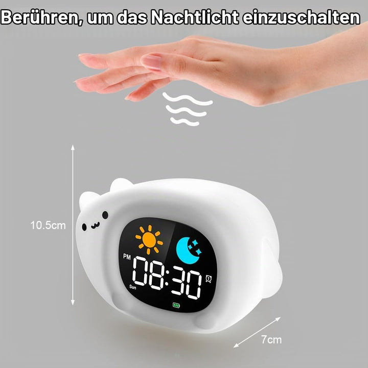 HOTUT Kinder Lichtwecker,Schlaftrainer Kinder mit Nachtlichtern,6 White Noise Kinderwecker,Digitaler