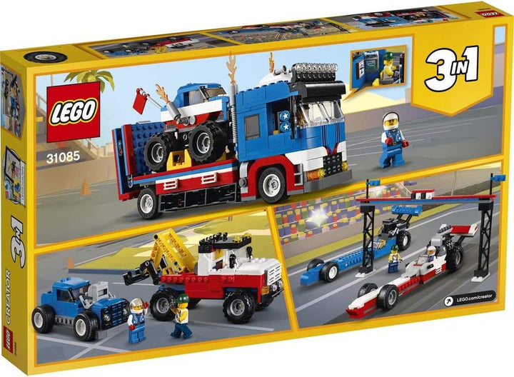 LEGO® Creator 3-in-1 Stunt-Truck-Transporter (31085) kreatives Kinderspielzeug